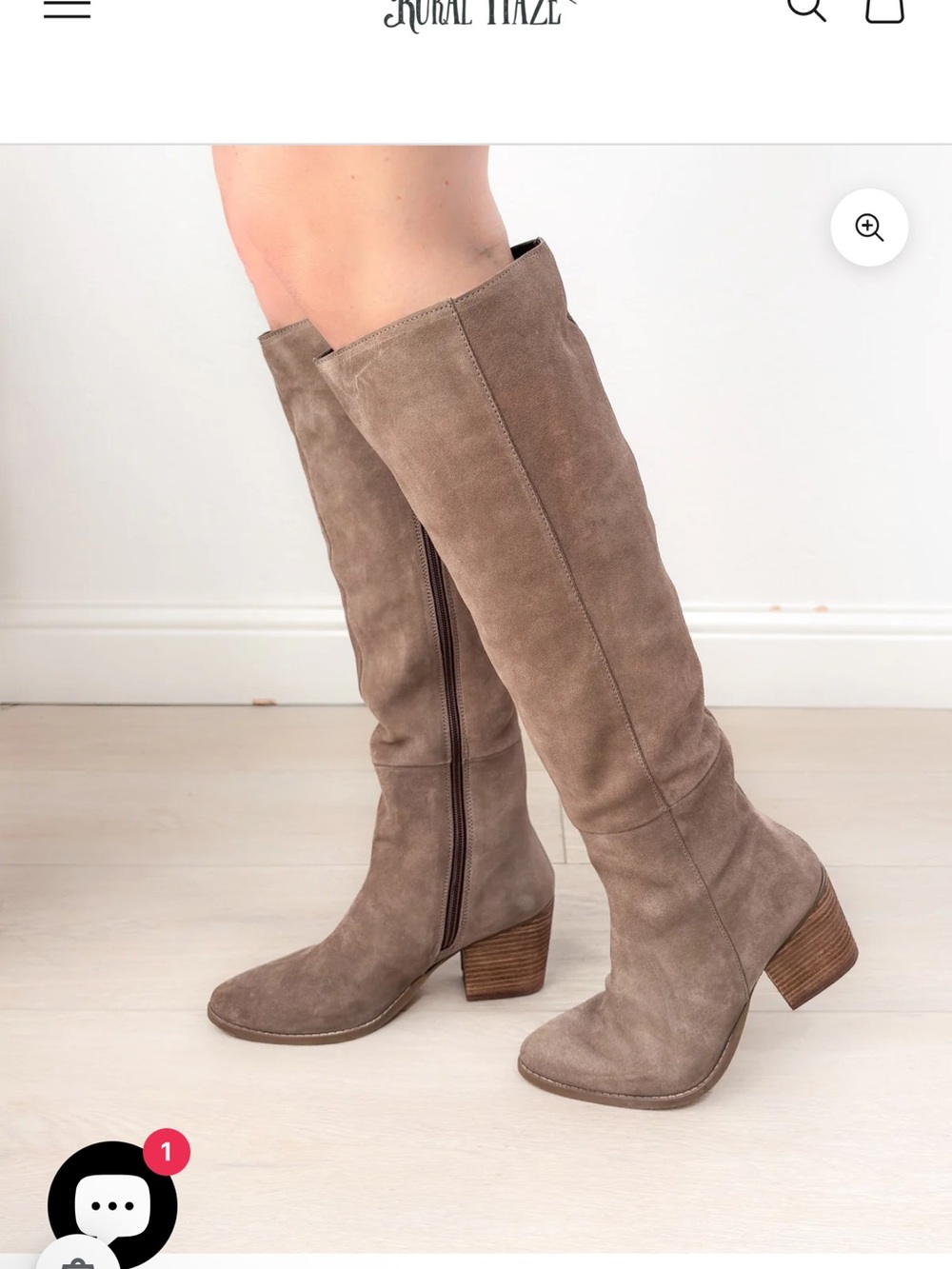 New naughty monkey Women's Knee-High Suede Boots in Taupe